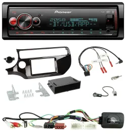 Автомагнитола Pioneer Bluetooth, USB, DAB для Kia Rio UB (с 03/2015), черный глянец