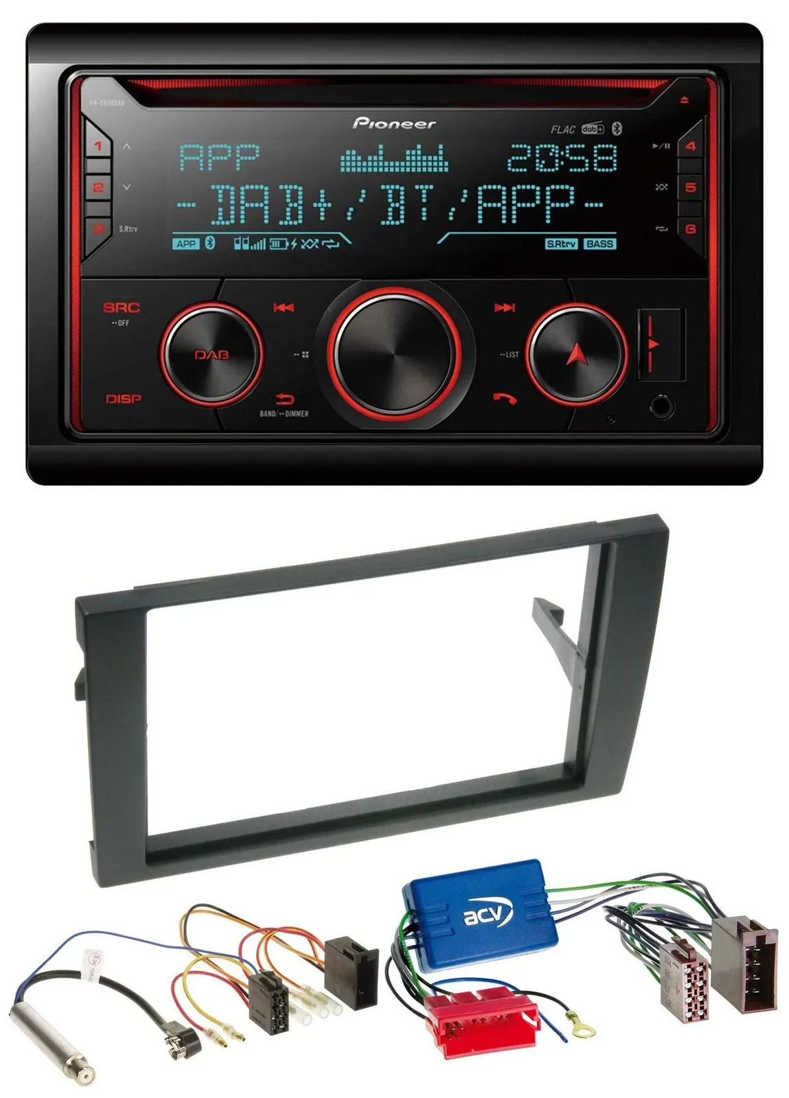 Pioneer 2DIN DAB MP3 Bluetooth USB CD Autoradio für Audi A4 B6 B7 01-08 Aktivsys