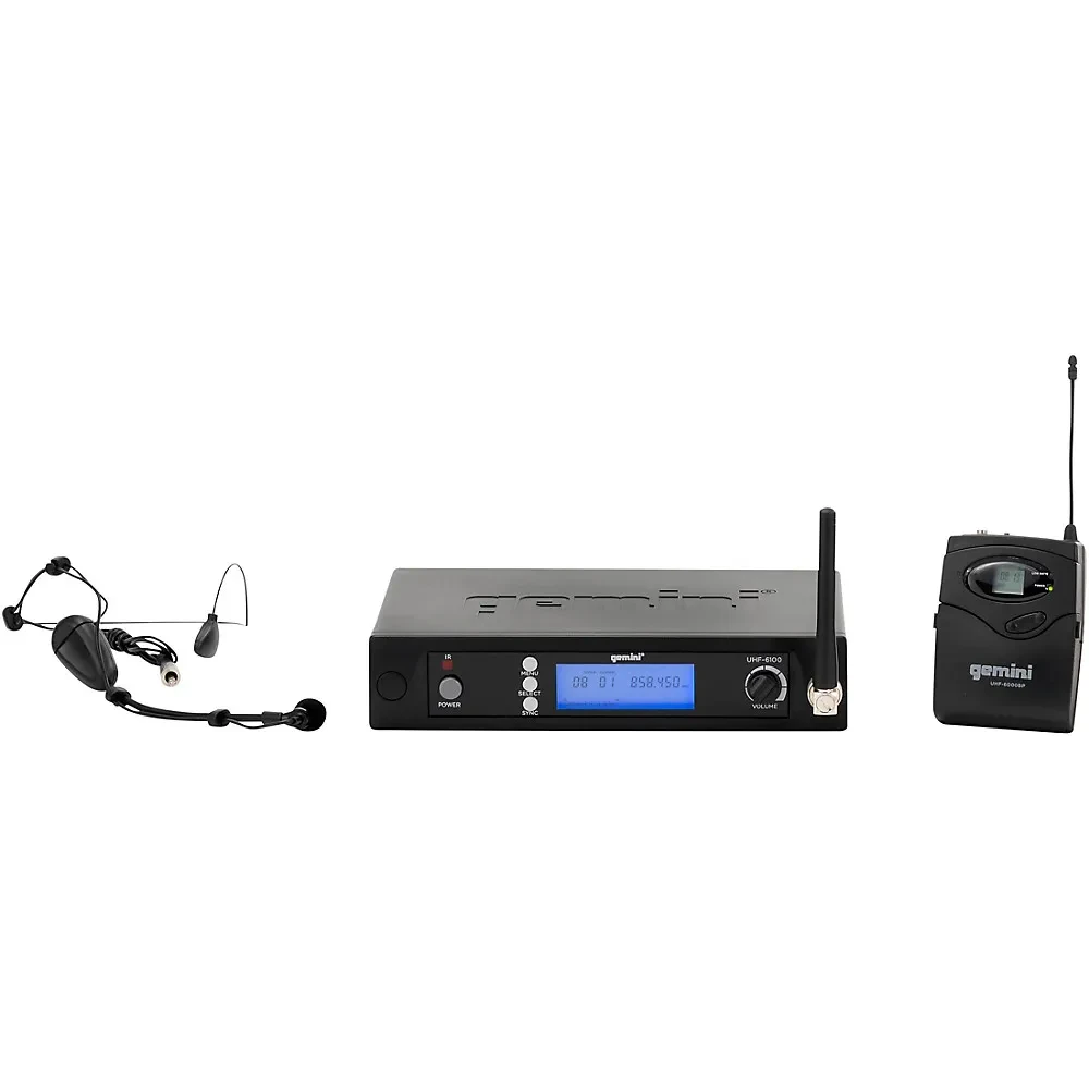 Радиосистема Gemini UHF-6100HL UHF 512–537.5 MHz, 1‑канальная, с гарнитурным и петличным микрофонами