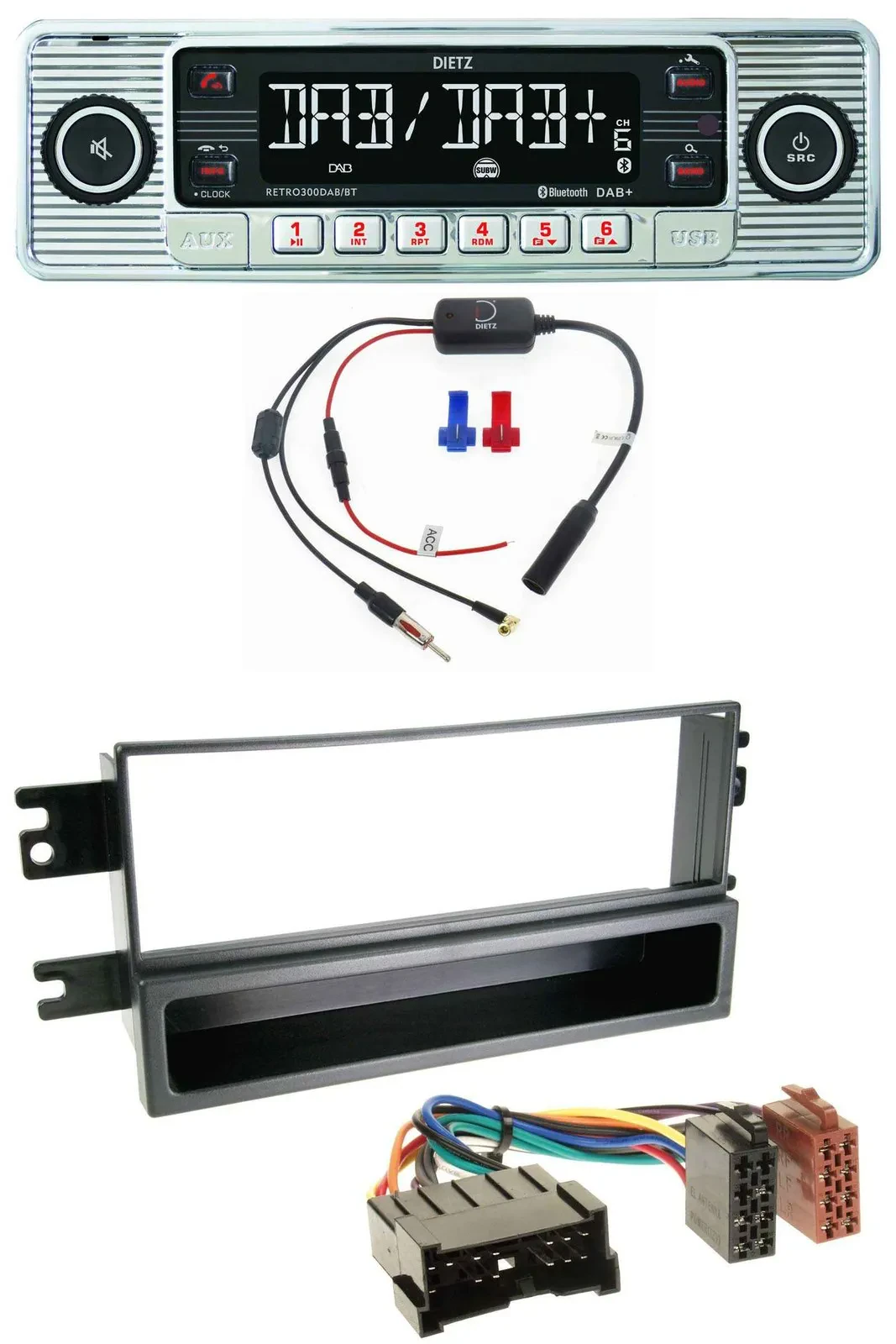 Dietz DAB USB MP3 Bluetooth Autoradio für Kia Cerato (bis 2007)