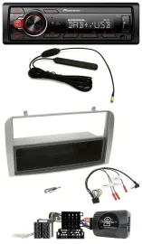 Автомагнитола Pioneer 1-DIN DAB USB MP3 для Alfa Romeo GT/147 (2007–2010) серебристый с нишей