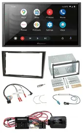 Pioneer USB 2DIN DAB Lenkrad Bluetooth Autoradio für Opel Corsa D Klavierlack 09