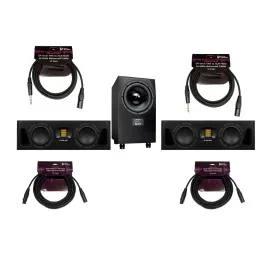Adam Audio Sub10 10 Inch Mk2 Powered Studio Subwoofer with Studio Monitor Bundle