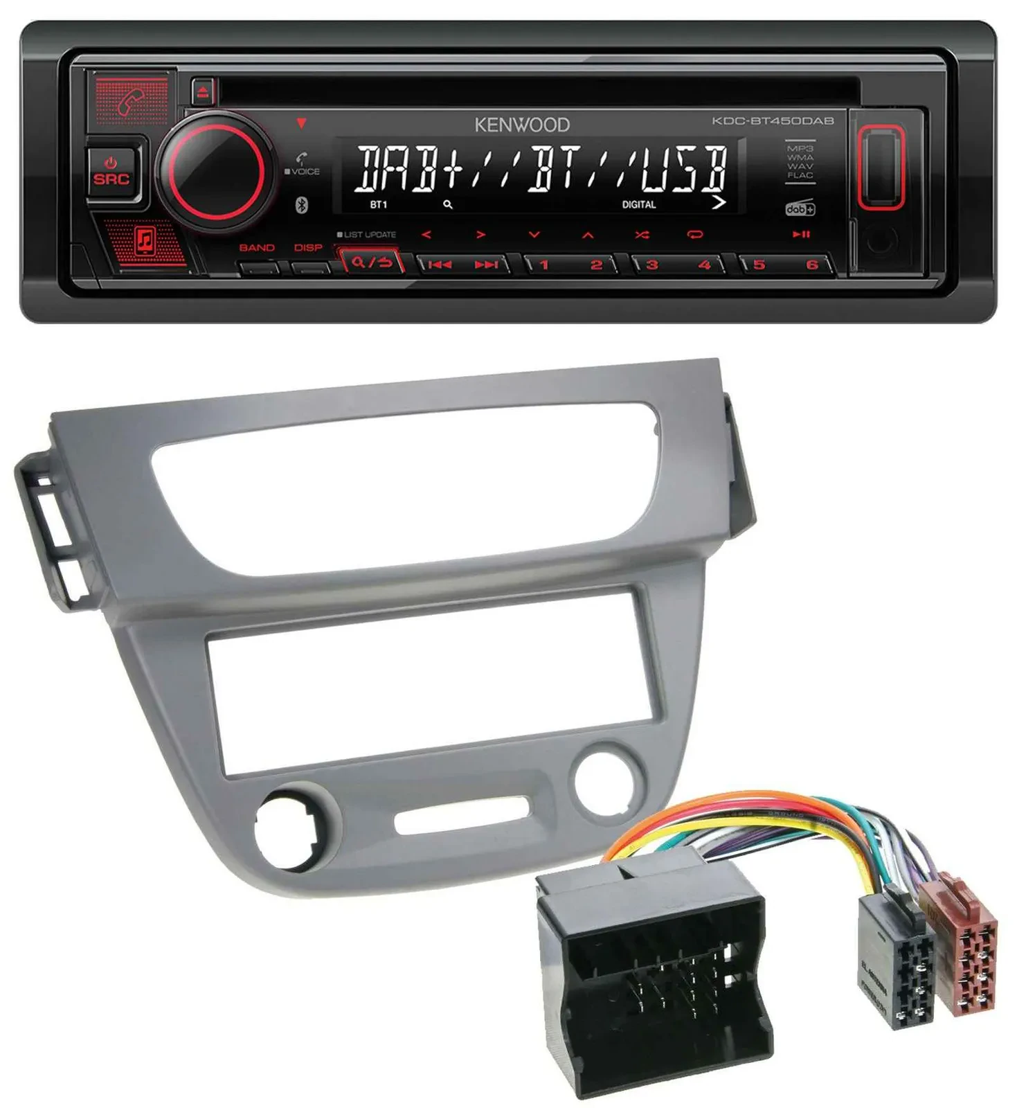 Kenwood MP3 CD USB Bluetooth DAB Autoradio für Renault Megane 3 Quadlock 09-14 g