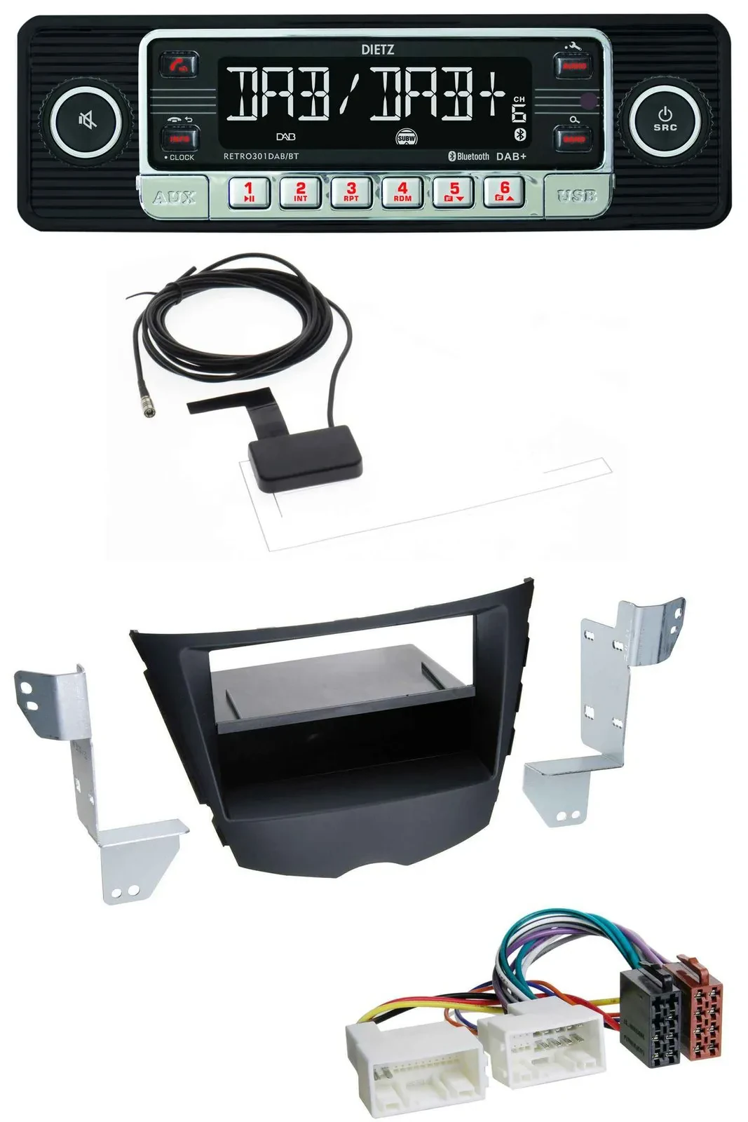 Dietz DAB Bluetooth USB MP3 Autoradio für Hyundai Veloster (ab 2011)