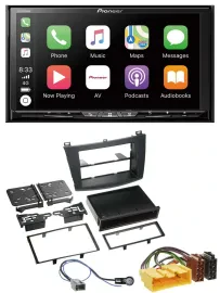 Pioneer 2DIN MP3 USB DAB DVD Bluetooth Autoradio für Mazda 3 (2009-2013)