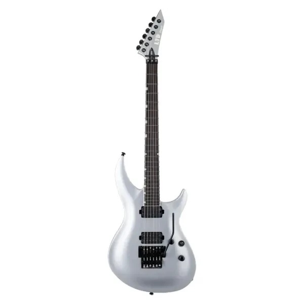 ESP LTD H3 1000FR 6 String Metallic Silver Electric Guitar with Mahogany Body