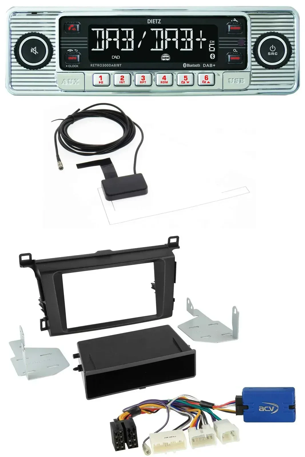 Автомагнитола для Toyota RAV4 (с 2013) Dietz Bluetooth USB MP3 DAB