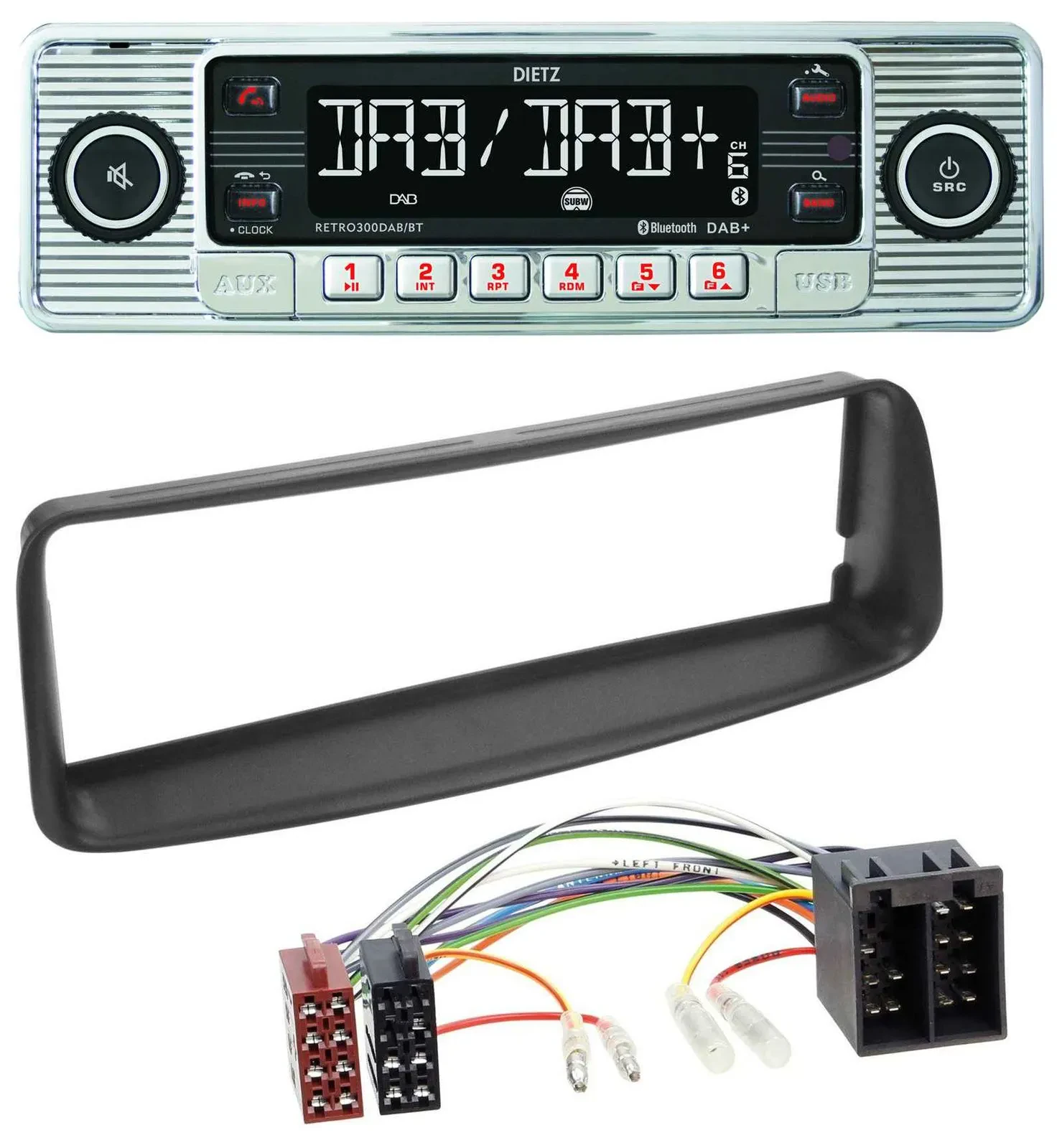 Dietz Bluetooth MP3 DAB USB Autoradio für Peugeot 206 (ab 1998)