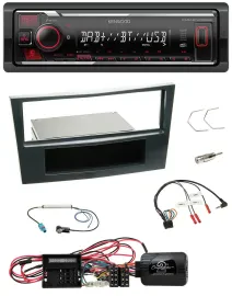 Kenwood Lenkrad Bluetooth USB DAB Autoradio für Opel Corsa D Schwarz 09-14