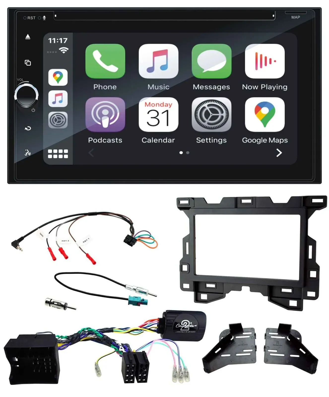 Blaupunkt USB DAB Bluetooth 2DIN TMC Lenkrad Navigation für Mercedes Sprinter W9