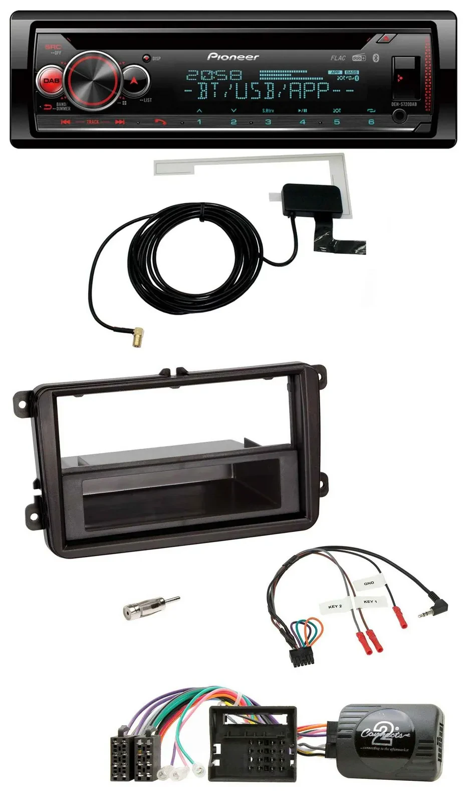 Pioneer DAB CD Lenkrad USB Bluetooth Autoradio für Skoda Fabia 5J 2007-2014
