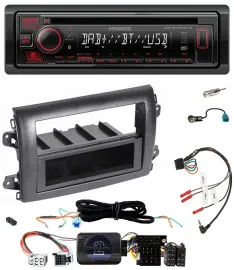 Kenwood Lenkrad CD USB Bluetooth DAB Autoradio für Fiat Ducato Serie 8 ab 2021
