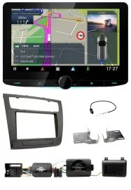 Автомагнитола Kenwood 2-DIN, Bluetooth, DAB, TMC, USB, навигация, для BMW 1 Series, поддержка PDC и автоклимата, управление с руля