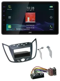 JVC DAB MP3 Bluetooth USB Autoradio für Ford C-Max / Kuga - dunkelgrau