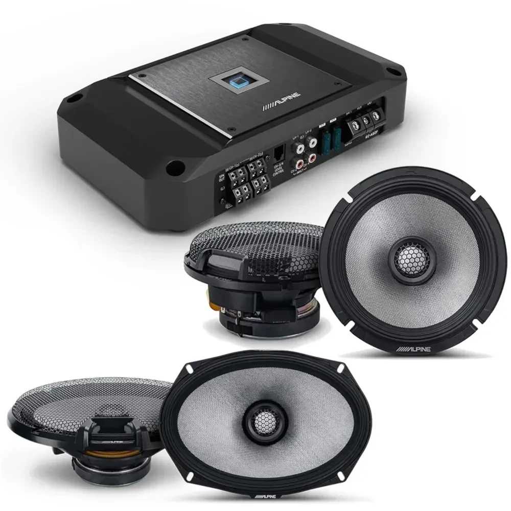 Усилитель мощности для авто Alpine R2-A60F 600W RMS (набор) с коаксиальными динамиками 6.5" и 6x9"