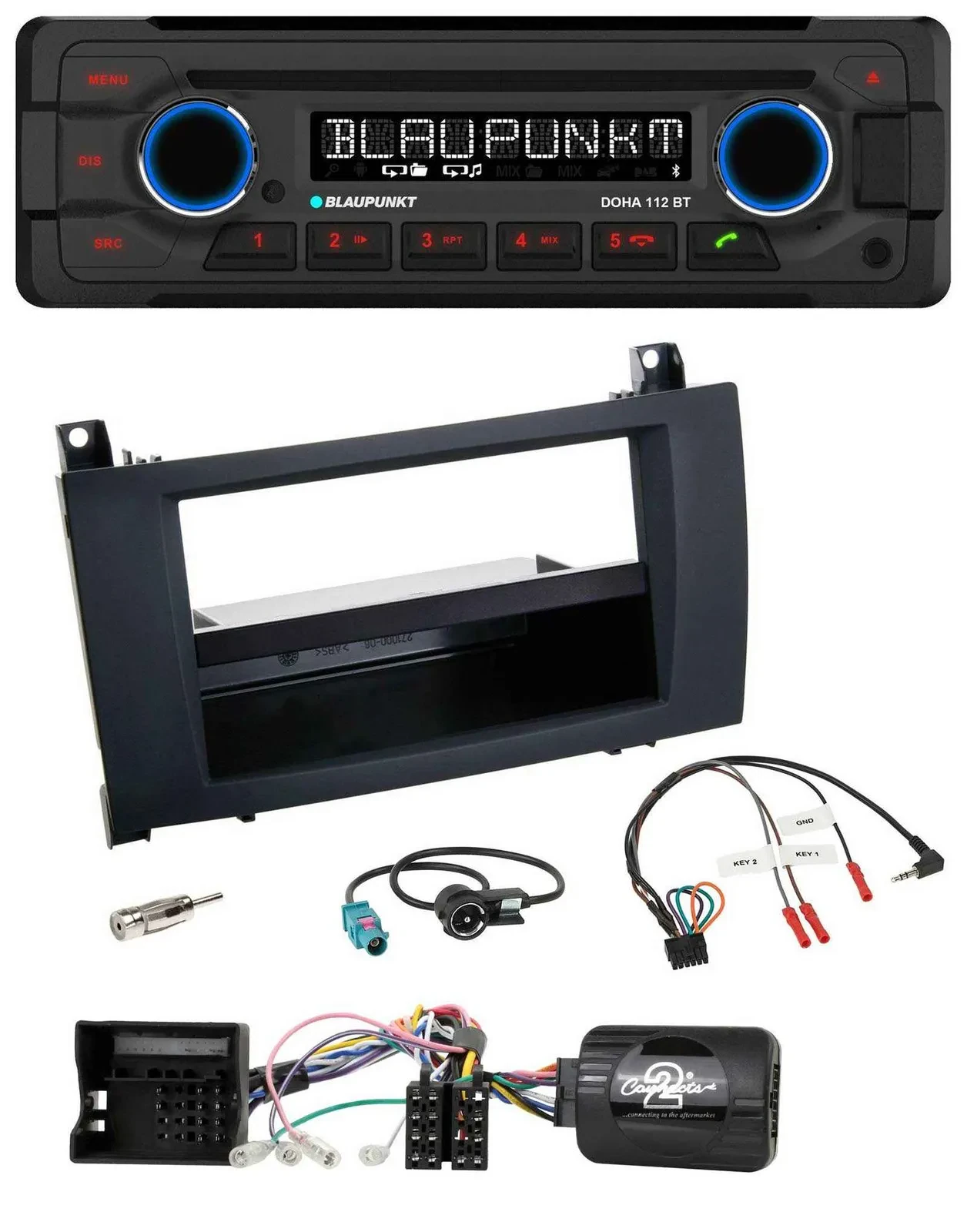 Blaupunkt Lenkrad MP3 CD Bluetooth USB Autoradio für Mercedes SLK R171 2004-2011