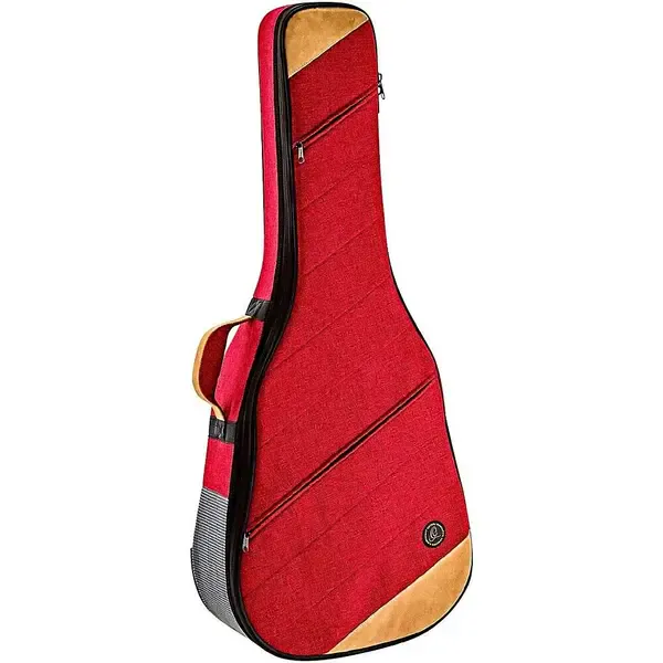 Чехол для акустической гитары Ortega Dreadnought Reinforced Soft Case Red Black