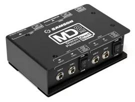 Samson MD2 Pro Stereo Passive Direct Box, Shielded Transformer