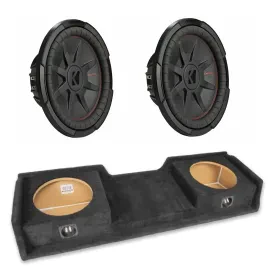 NVX VE-GM-SLVECG1-D12S Dual 12" Sealed Enclosure w/ Two CWRT124 Subwoofer