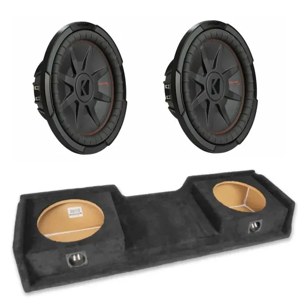 NVX VE-GM-SLVECG1-D12S Dual 12" Sealed Enclosure w/ Two CWRT124 Subwoofer