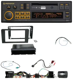 Автомагнитола Pioneer для Audi A3 8P (2003–2012), DAB, USB, Bluetooth, поддержка кнопок на руле, для активной аудиосистемы