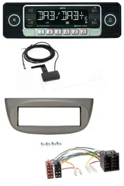 Dietz DAB Bluetooth USB MP3 Autoradio für Renault Twingo 07-12 beige-grau