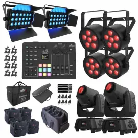 Chauvet DJ SLIMPARH6ILS Wash Lights 4 Pack w Quad-Color Washlights & ILS Command