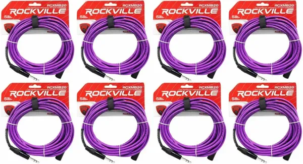 Коммутационный кабель Rockville RCXMB20-P Purple 6.1 м (8 штук)