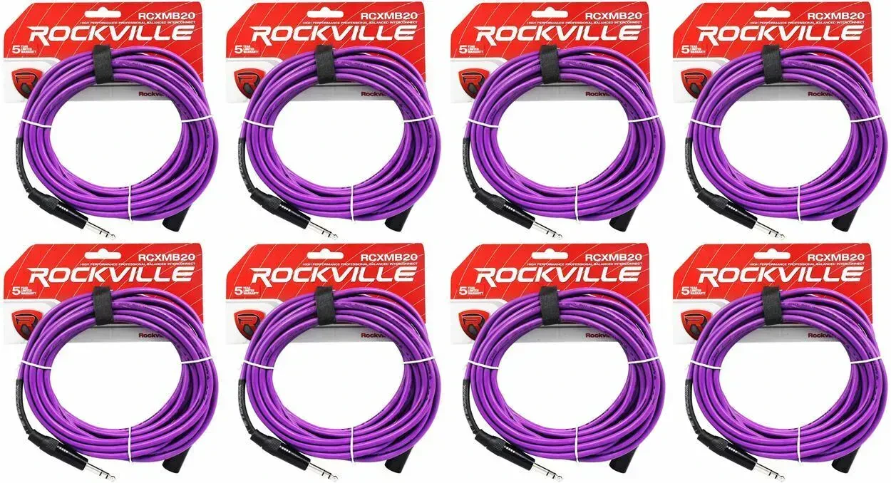 Коммутационный кабель Rockville RCXMB20-P Purple 6.1 м (8 штук)