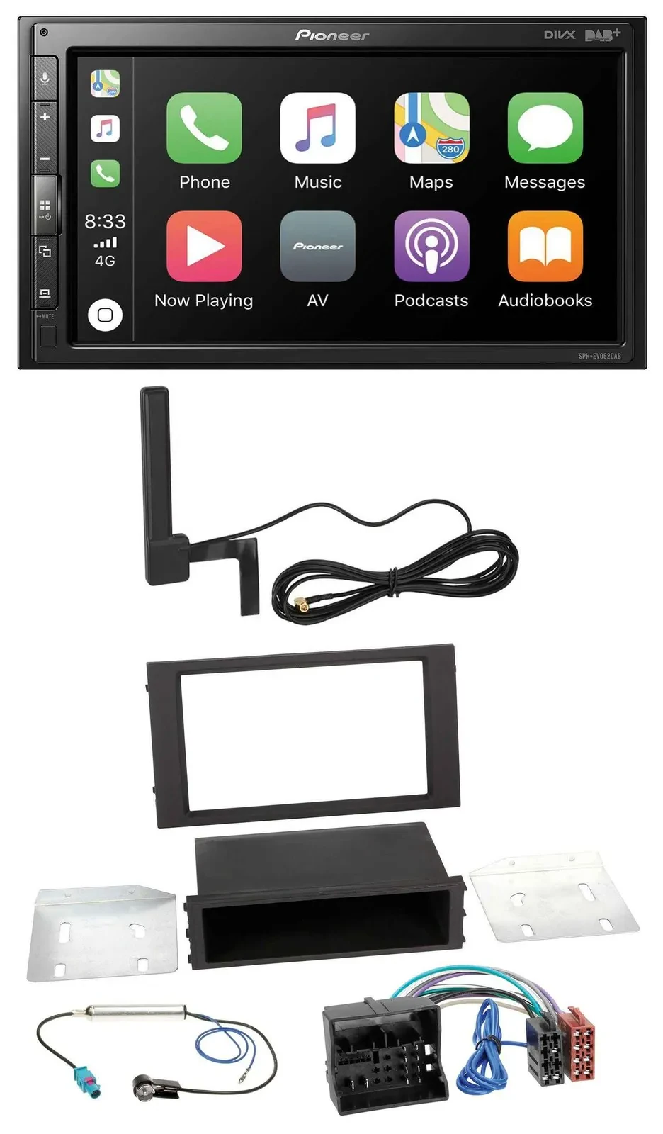 Автомагнитола для Seat Leon (с 2014) Pioneer 2-DIN, USB, Bluetooth, DAB, MP3