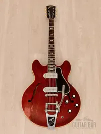 Электрогитара полуакустическая Gibson ES-330 TDC Vintage Hollowbody Cherry w/ Lollar P-90s, Case 1966