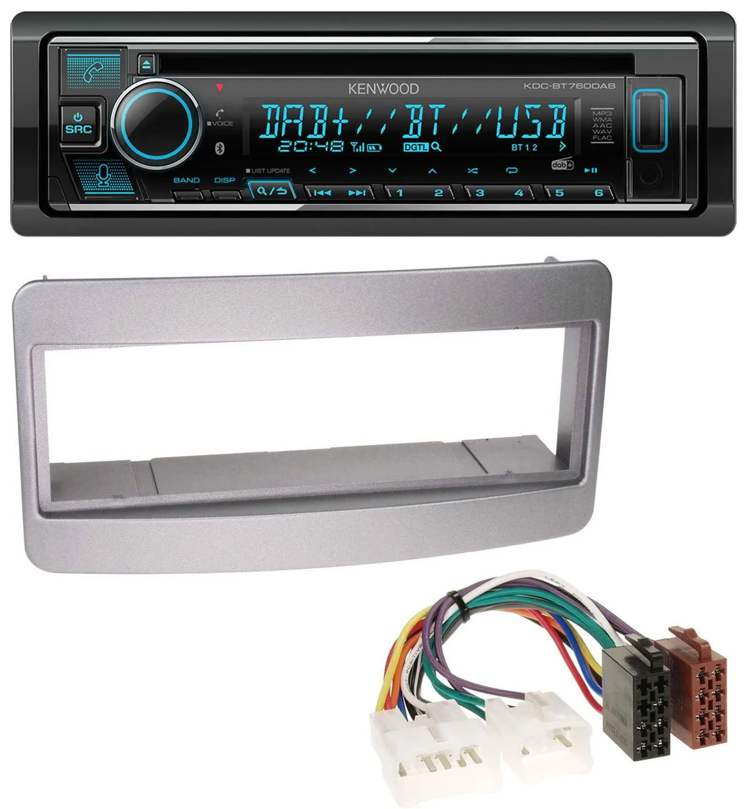 Kenwood MP3 Bluetooth DAB USB CD Autoradio für Toyota Celica MR2 dunkelsilber