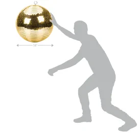 Clutch CL-MB-16-GOLD Mirror Ball Gold - 16"