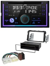 Автомагнитола для Opel Vivaro (2011–2015) JVC 2 DIN, CD, USB, Bluetooth, DAB