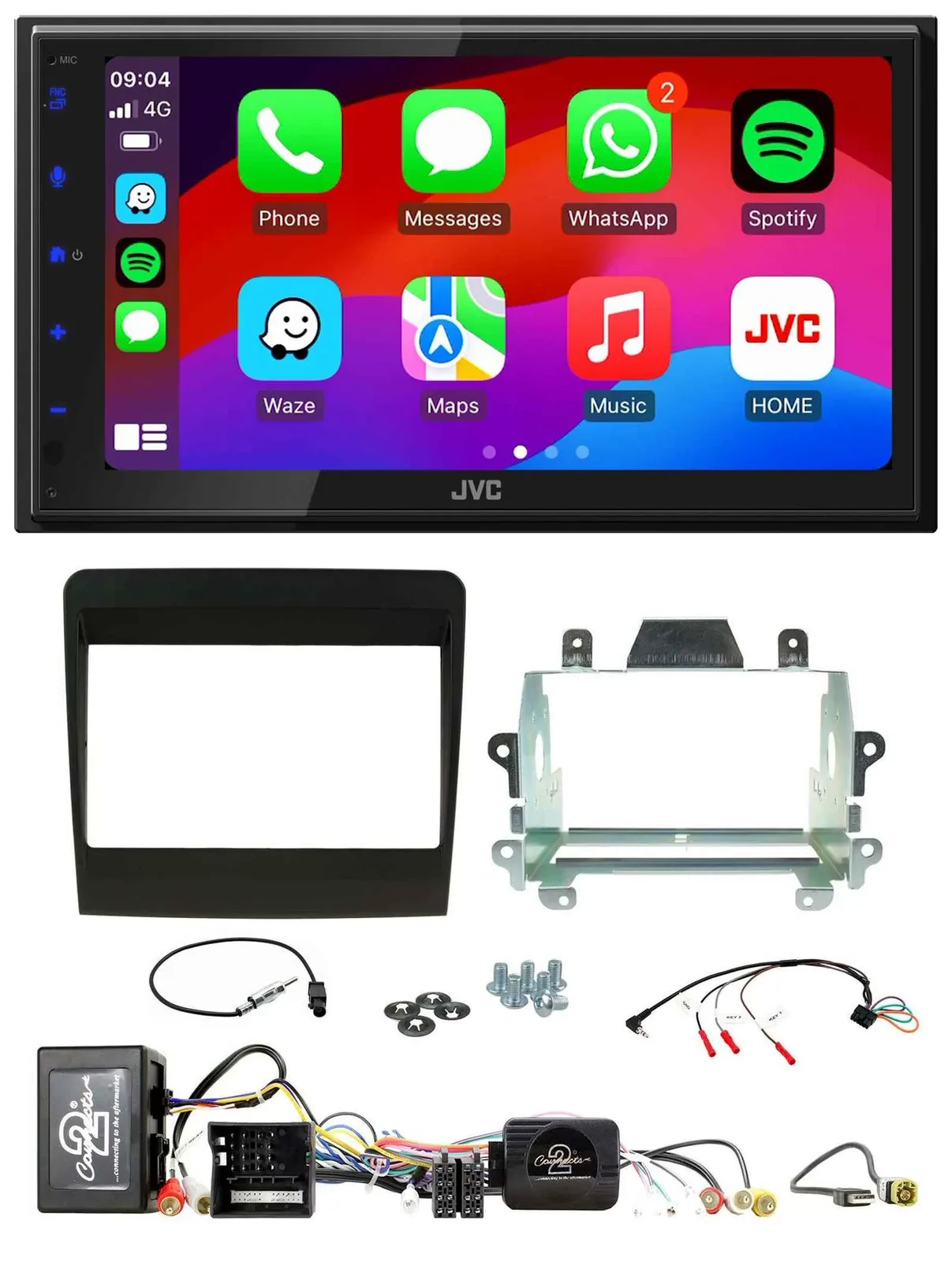 JVC Bluetooth 2DIN Lenkrad DAB USB Autoradio für Porsche 911 11-17 MOST-Soundsys