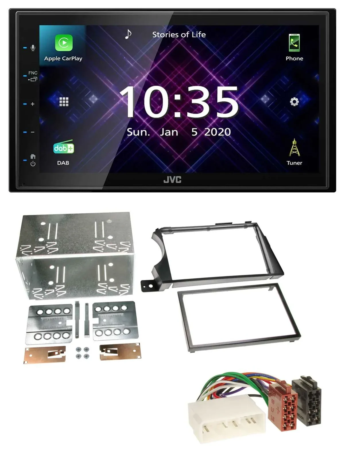 JVC DAB 2DIN MP3 Bluetooth USB Autoradio für SSangYong Actyon Kyron 2006-2011