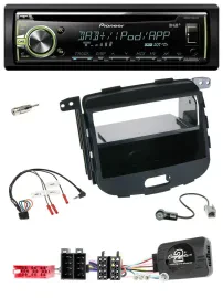 Pioneer DAB USB MP3 Lenkrad CD Autoradio für Hyundai i10 09-13 schwarz Rubber To