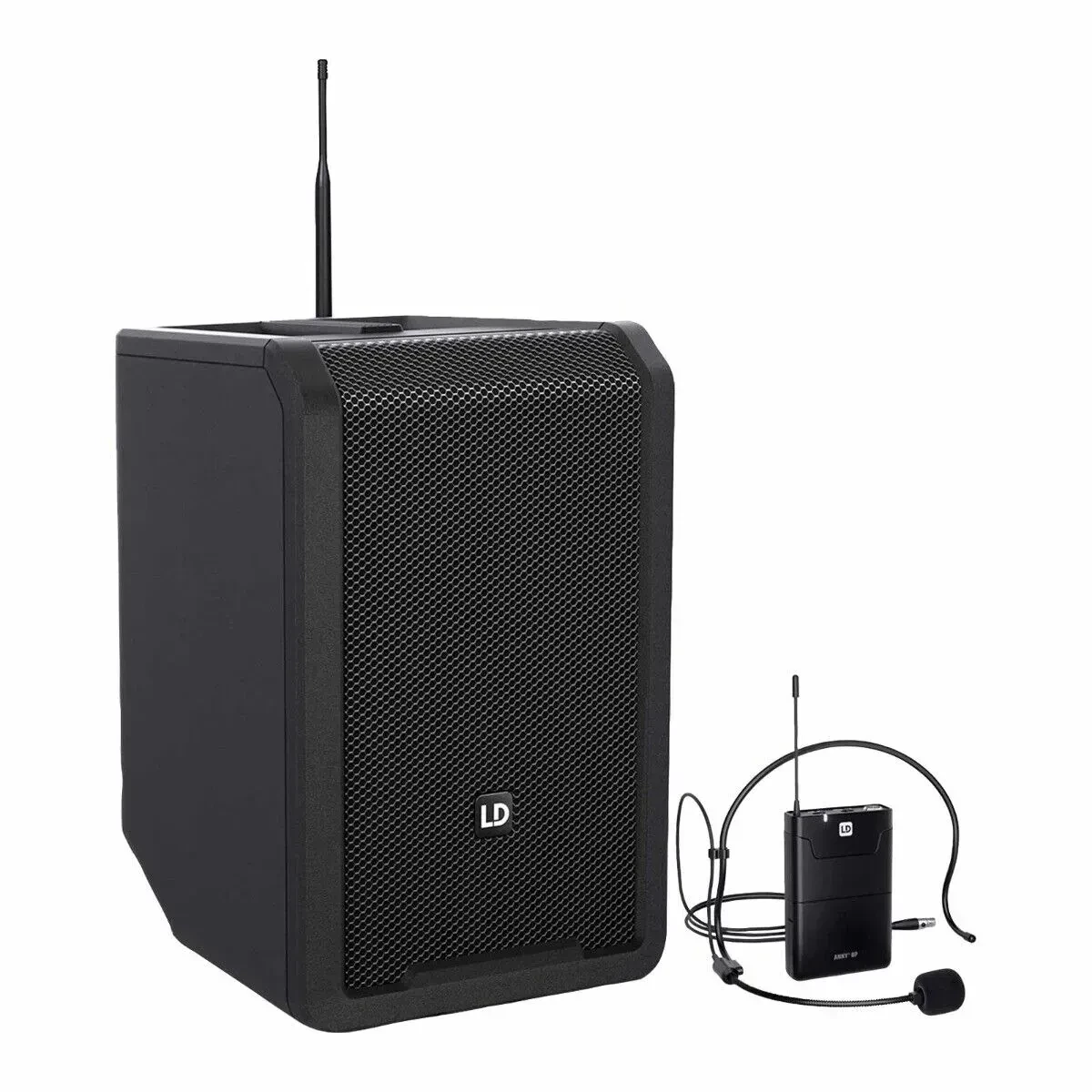 LD Systems ANNY 8" Portable PA DJ Gig Speaker w Headset Stage Black