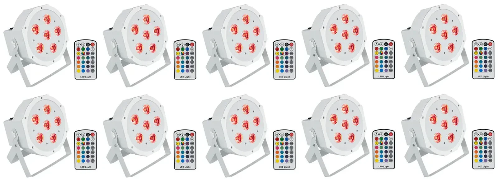 Светодиодный прибор Rockville BATTERY PAR 6RF White (10 штук)