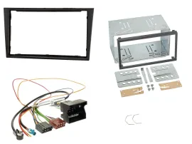 Einbauset Doppel DIN Autoradio für Opel Corsa D stealth schwarz