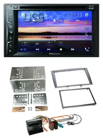 Pioneer Bluetooth 2DIN USB DVD DAB MP3 Autoradio für Peugeot 308 07-09 silber