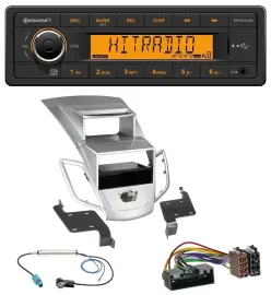Автомагнитола для Ford Fiesta Continental 1DIN USB AUX MP3 серебристая