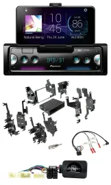 Автомагнитола для Toyota FJ (с 2007) Pioneer Bluetooth, DAB, USB, поддержка кнопок на руле