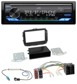 JVC Bluetooth DAB USB MP3 Autoradio für Alfa Romeo Giulietta 2013-2021 ISO