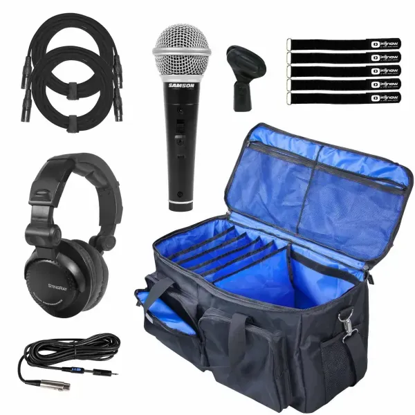 DJ Audio Padded Multipurpose Accessories Storage Travel Bag Case, Headphone, Mic