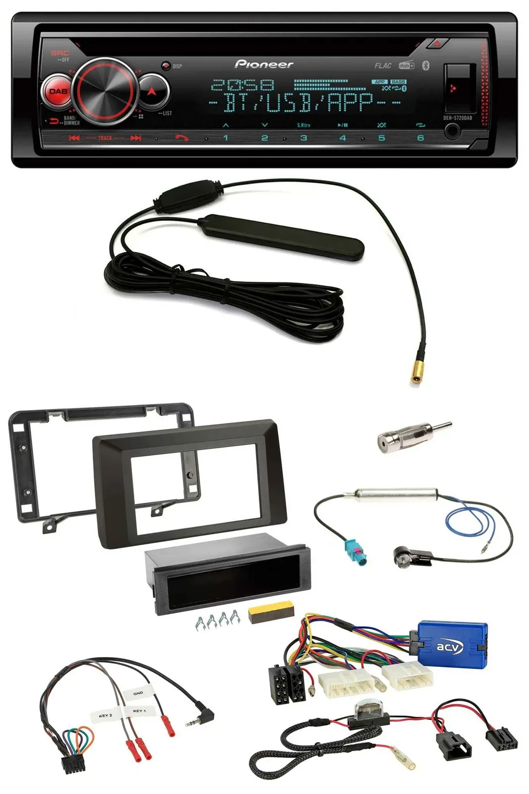 Автомагнитола Pioneer USB DAB Bluetooth CD для Dacia Duster (с 2021) с поддержкой управления на руле