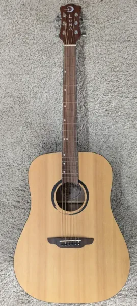 Luna Wabi Sabi Dreadnought Satin Finish Solid Spruce Top Acoustic Guitar