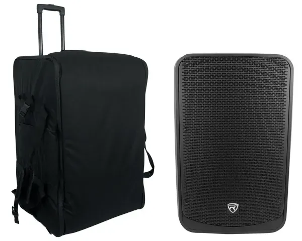 Rockville TITAN 15 15" 2000w Powered DJ PA Speaker/Bluetooth/DSP/TWS+Rolling Bag