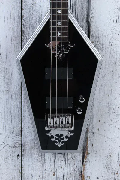 Schecter Sean Yseult Casket Bass 4 String Electric Bass Guitar Gloss Black